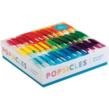 Galison 500 Piece Rainbow Popsicle Puzzle for Families