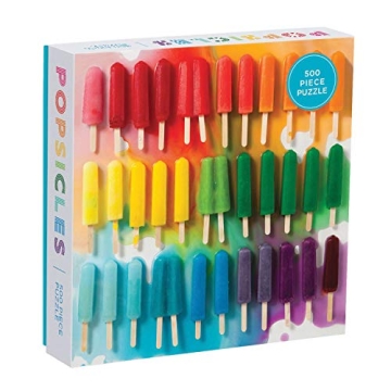 Galison 500 Piece Rainbow Popsicle Puzzle for Families