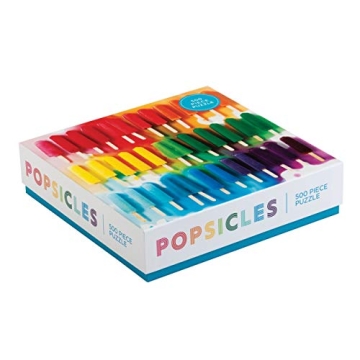 Galison 500 Piece Rainbow Popsicle Puzzle for Families