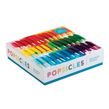 Galison 500 Piece Rainbow Popsicle Puzzle for Families