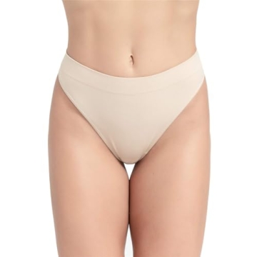 GRANKEE Women's Breathable Seamless Thong Panties Comfort