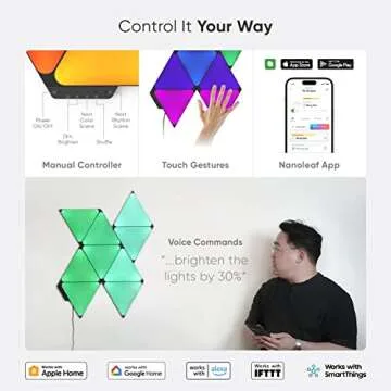 Nanoleaf Shapes Color LED Smart Wall Lights for Decor