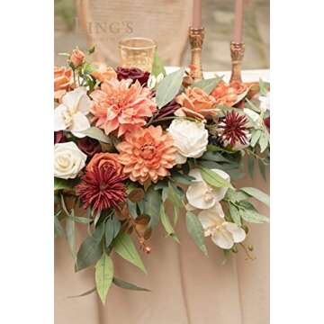 Ling's Moment Artificial Plants Eucalyptus Leaves Branches,10Pcs 17.7"Tall Fake Greenery Filler w/Stems, Lifelike Texture Plant Decor for Wedding Bouquets/Table Centerpieces, Outdoor/Party/Room/Office