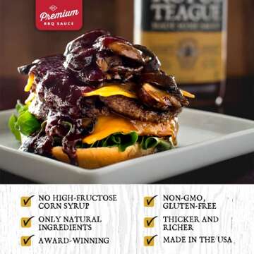 Rufus Teague - Honey Sweet BBQ Sauce - Premium Barbecue Sauce - 15.25 oz. Bottle