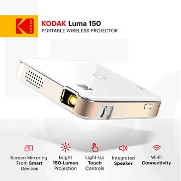KODAK Luma 150 Pocket Projector | Portable Movie Projector w/Built-in Speaker for Home & Office Prod...