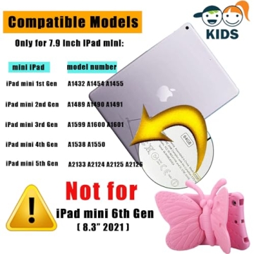Adorable iPad Mini Case for Kids with Butterfly Design