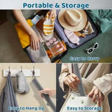 Johamoo Bathroom Sink Cover for Counter Space, Sink Mat Foldable Sink Cover, Silicone Makeup Organizer Mat Space Saver, Small Bathroom & Rv Camper Travel Must Haves Accessories, Grey