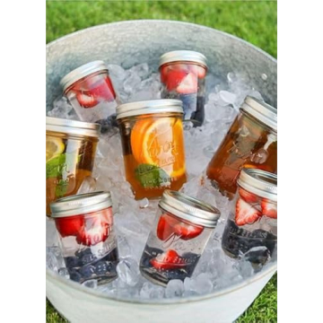 Cozcty 24 Pack 8 oz Mason Jars with Lids Ideal for Canning