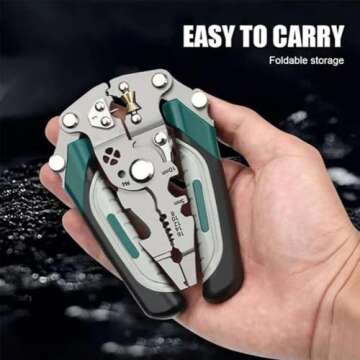 18 in 1 Wire Stripper Tool,Foldable Wire Stripper,2025 Upgraded Multifunctional Foldable Professiona...