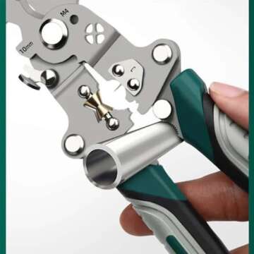 18 in 1 Wire Stripper Tool,Foldable Wire Stripper,2025 Upgraded Multifunctional Foldable Professional Wire Stripper Wire Stripping Tool for Electrician Fast Cutting Stripping Shearing, Twisting