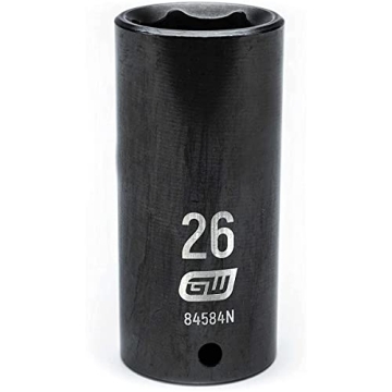 GEARWRENCH 1/2" Drive 6 Pt. Deep Impact Socket, 26mm - Perfect for Mechanics and DIY Projects
