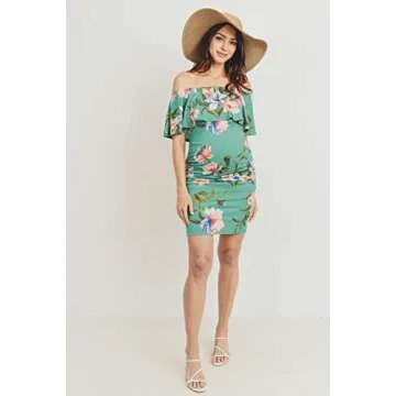 Hello Miz Women's Floral Maternity Dress - Soft & Stylish