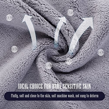 8 Pack Super Soft Baby Burp Cloths, Baby Washcloths, Ultra Absorbent Large Newborn Burping Cloth for Boy and Girl, Milk Spit Up Rags, Unisex for Baby Sensitive Skin, Grey and White, 16 × 12 Inch