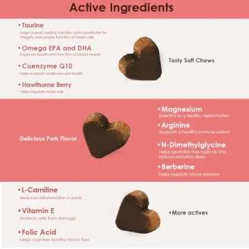 Cardio MAX Heart Support Supplement for Dogs - L-Taurine, L-Carnitine, EPA and DHA, Coenzyme Q10 - A...