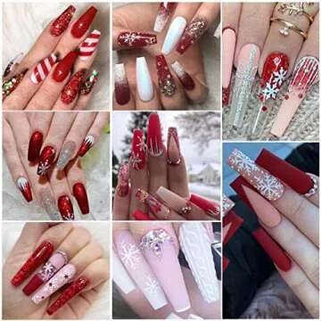 12 Grids Snowflake Sequins for Christmas Nail Art