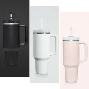 Stylish Silicone Straw Covers - 3-5 Pcs Compatible with Stanley Tumbler