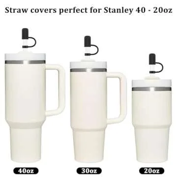 Cute Silicone Straw Covers for Stanley Tumblers - Reusable and Durable