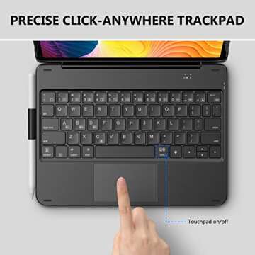 FINTIE Touchpad Keyboard Case for iPad Pro 11-inch (4th / 3rd Generation) 2022/2021 - Magnetically D...
