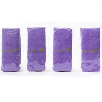 Screen Cleaner Purple Microfiber Cloths (4-Pack) by Screen Mom - Microfiber Screen Cleaner Towel, TV...