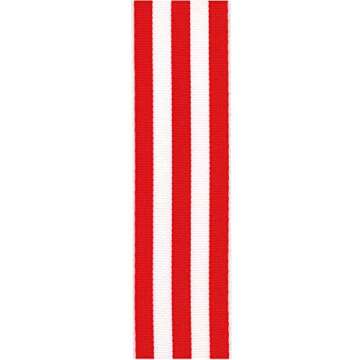 Offray Red and White Stripe Ribbon - 25 Yards for Crafting