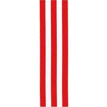 Offray Red and White Stripe Ribbon - 25 Yards for Crafting