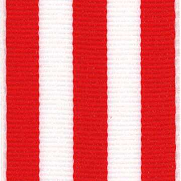 Offray Red and White Stripe Ribbon - 25 Yards for Crafting