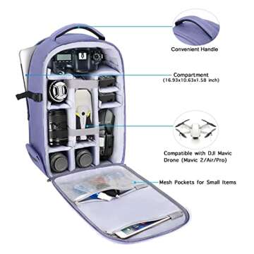 MOSISO Camera Backpack, DSLR/SLR/Mirrorless Photography Camera Bag 15-16 inch Waterproof Hardshell C...