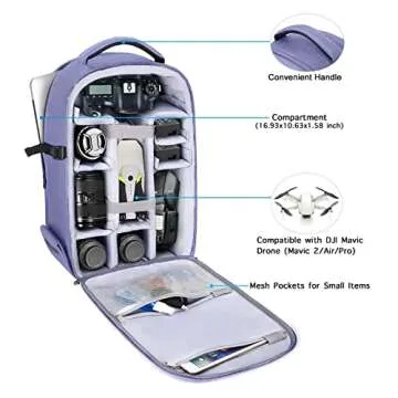 MOSISO Camera Backpack, DSLR/SLR/Mirrorless Photography Camera Bag 15-16 inch Waterproof Hardshell C...