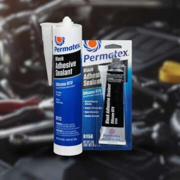 Permatex 81158 Black Silicone Adhesive Sealant, 3 oz. Tube, Pack of 1