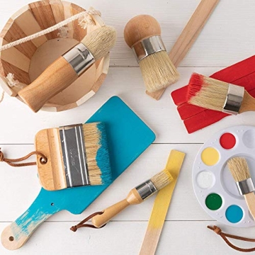 Chalk & Wax Paint Brush Set – Natural Boar Bristles