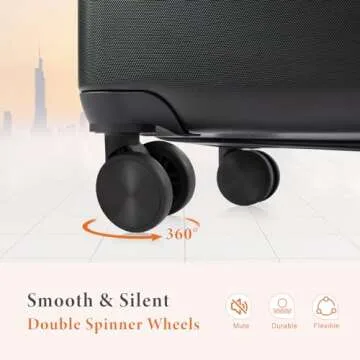 Sweetcrispy 3-Piece Luggage Set for Effortless Travel