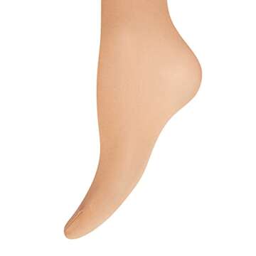 Wolford Pure Shimmer 40 Denier Concealer Tights For Women Soft Feel Flawless Legs Bonded Seams Wide Essential Sheer Hosiery | Color Fairly Light Beige |Large