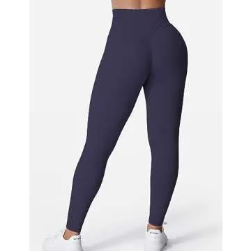 YEOREO Grace Workout Leggings for Women Butt Lifting Tummy Control High Waist Gym Yoga Compression Pants Dark Blue L