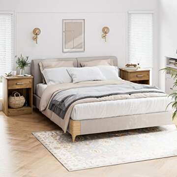 Modern FOTOSOK Nightstand Set for Bedroom & Office