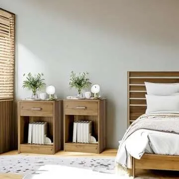 Modern FOTOSOK Nightstand Set for Bedroom & Office