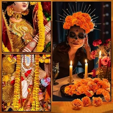 Artistic Silk Marigold Flowers for Celebrations and Decor