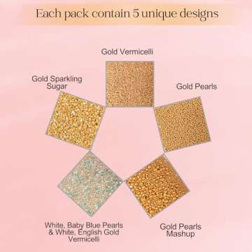 Confect Sprinkles for Cakes & Cupcakes Decoration | Assorted pack of 5 ​| Celebration & Spring Spr...