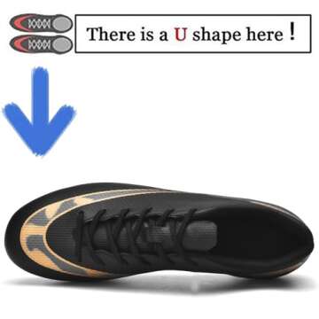 Aiqzsh Mens Soccer Athletic Shoes Football Shoes Professional Spikes Breathable for Outdoor Sports R...