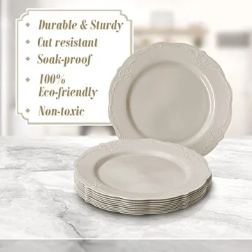 Elegant Silver Spoons Party Disposable Dinnerware Set