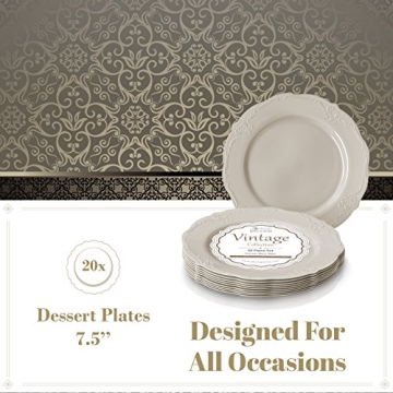 Elegant Silver Spoons Party Disposable Dinnerware Set