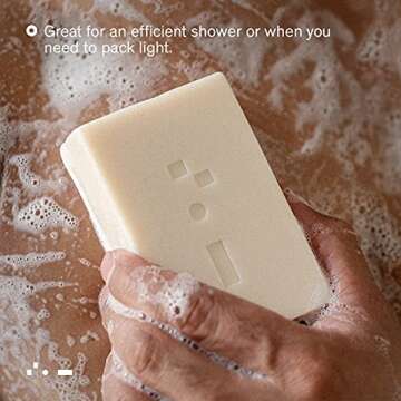 Bravo Sierra Body and Hair Mens Soap Bar All-In-One Shampoo & Soap for Men's Face, Hair & Body - Fragrance Free, 7 oz - Coconut, Shea Butter and Oat Flour for Soft Skin and Healthy Hair