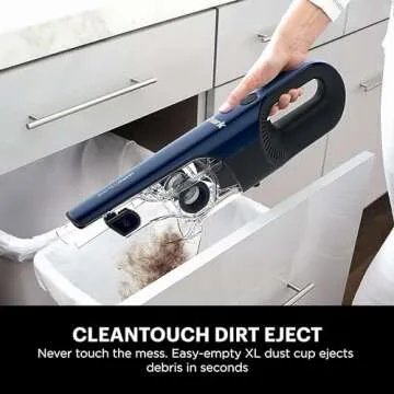 Shark CH964AMZ 2-in-1 Cordless & Handheld Vacuum Ultracyclone System, Ultra-Lightweight and Portable for Car and Home, Washable Filter, XL Dust Cup, Crevice Tool & Scrubbing Brush, Blue