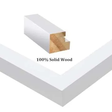 Egofine 4x6 Picture Frames Set of 4 - Made of Solid Wood Covered by Plexiglass for Table Top Display...
