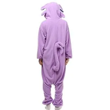 Sayadress Lovely Animal Cosplay Halloween Costumes Pajamas for Unisex Adults (M, Purple Espeon)