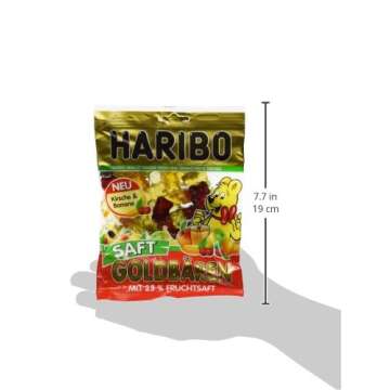 Haribo Juicy Gold Bears 175g - Fruity Gummy Fun