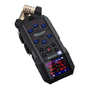Zoom H6essential (2024 Model, Essential Series) with 32-Bit Float, Accessibility, 6-Track Recorder, Stereo Microphones, 4 XLR/TRS Inputs, USB Audio Interface, for Musicians, Podcasters, & Filmmakers