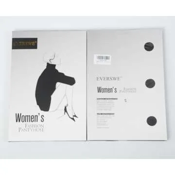 EVERSWE 3 Pairs Women's Sheer Tights 20D, High Waist Control Top Pantyhose Hosiery (Black, M)