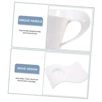 GOOHOCHY Bone China Coffee Mugs - Stylish Ceramic Milk Cups