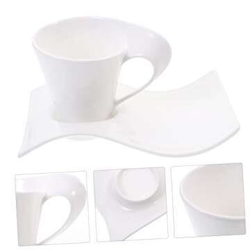 GOOHOCHY Bone China Coffee Mugs - Stylish Ceramic Milk Cups