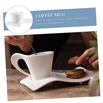 GOOHOCHY Bone China Coffee Mugs - Stylish Ceramic Milk Cups